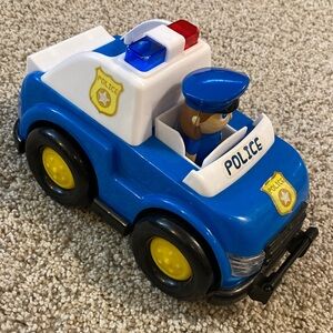 Blue Police Toy Car with Officer